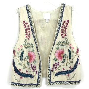 Anthropologie  Ett Twa Belle embroidered vest boho